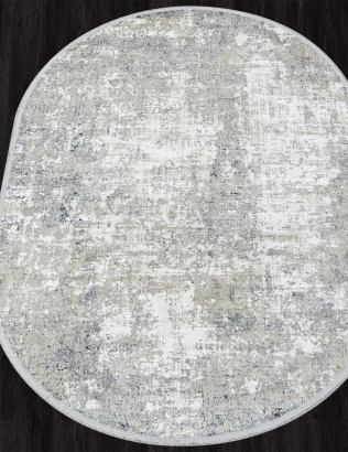 Российский овальный ковёр D662BC BEIGE / L.GREY