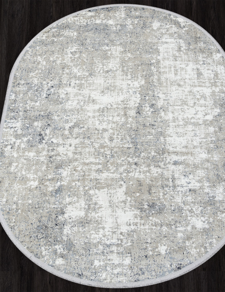 Российский овальный ковёр D662BC BEIGE / L.GREY