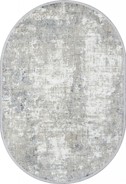 Российский овальный ковёр D662BC BEIGE / L.GREY