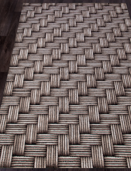 Российский прямоугольный ковёр D722 BEIGE-BROWN 2