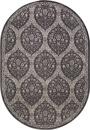 Российский овальный ковёр D740 DARK GRAY