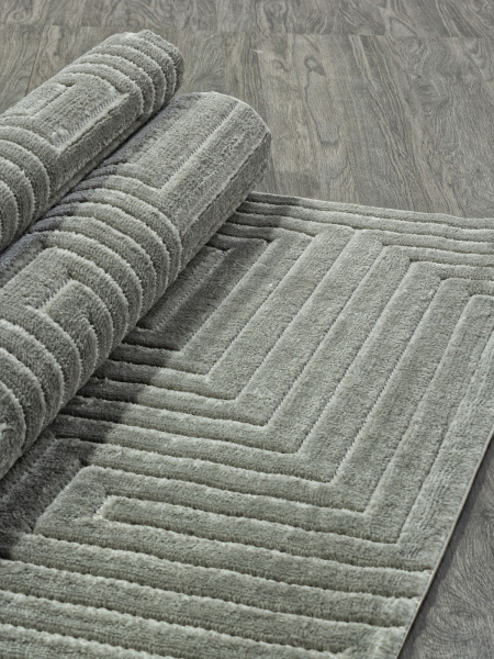Российский прямоугольный ковёр D786AG GREY / GREY