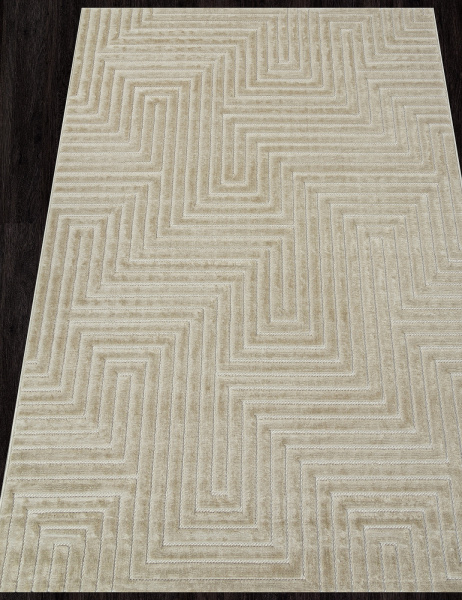 Российский прямоугольный ковёр D786AP BEIGE / BEIGE
