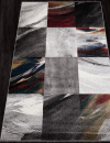Российский прямоугольный ковёр D819 gray-red