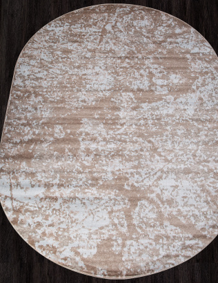Российский овальный ковёр D941 DARK BEIGE