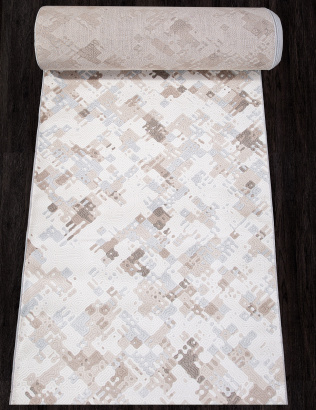 Российская прямоугольная дорожка D958 CREAM