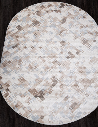 Российский овальный ковёр D958 CREAM