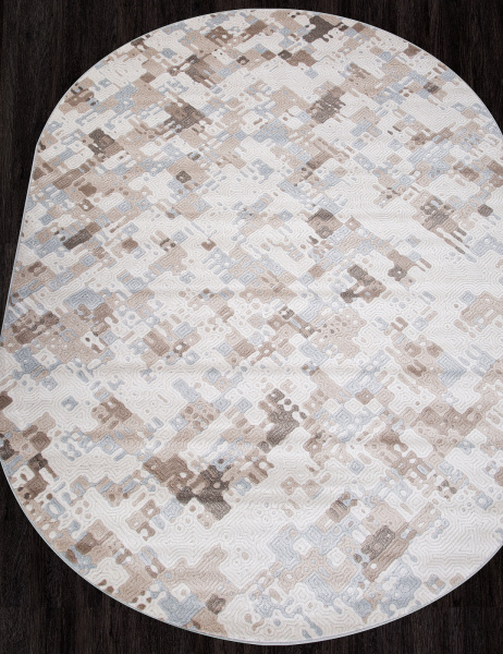 Российский овальный ковёр D958 CREAM