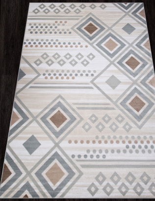 Российский прямоугольный ковёр D962 CREAM-BLUE