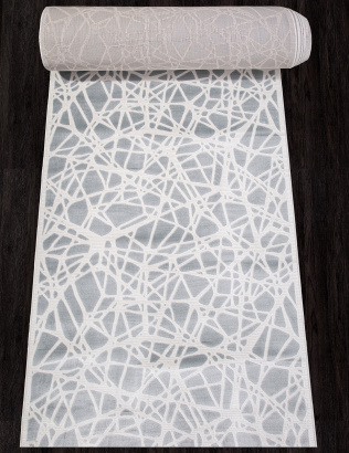 Российская прямоугольная дорожка D967 BLUE-CREAM