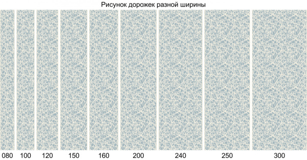Ковровая дорожка D967 BLUE-CREAM 