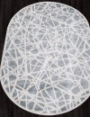 Российский овальный ковёр D967 BLUE-CREAM