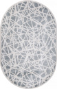 Российский овальный ковёр D967 BLUE-CREAM