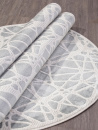 Российский овальный ковёр D967 BLUE-CREAM