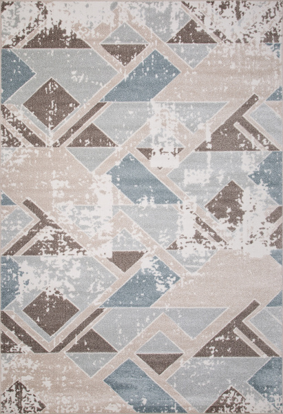 Российский прямоугольный ковёр D979 BEIGE-BLUE