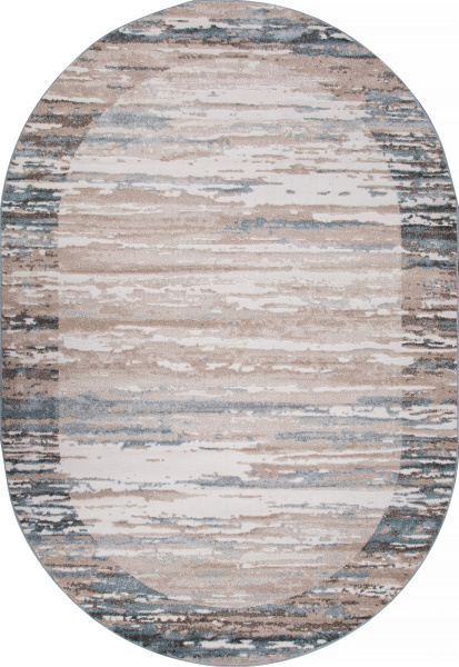 Российский овальный ковёр D983 BEIGE-BLUE