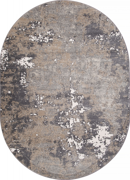 Российский овальный ковёр D996 CREAM-GRAY