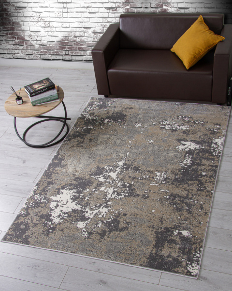 Российский прямоугольный ковёр D996 CREAM-GRAY