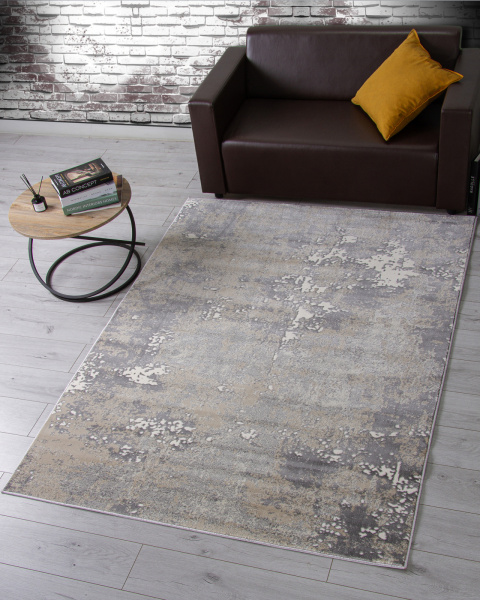 Российский прямоугольный ковёр D996 CREAM-GRAY