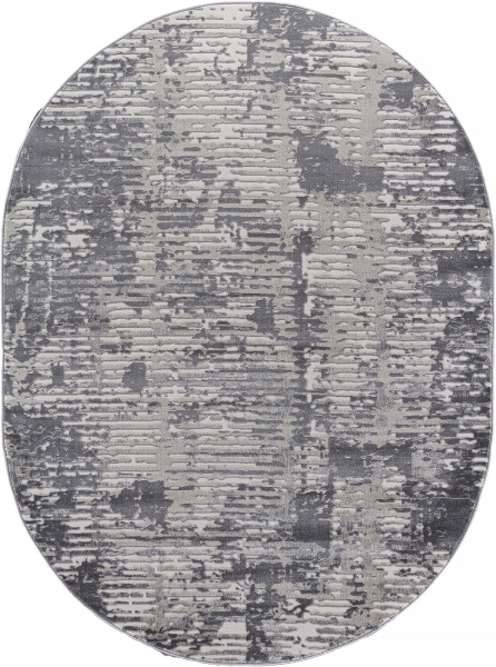 Российский овальный ковёр D999 CREAM-GRAY