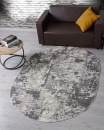 Российский овальный ковёр D999 CREAM-GRAY