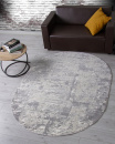 Российский овальный ковёр D999 CREAM-GRAY