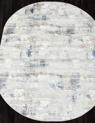 Российский овальный ковёр DA492 635 CREAM / NAVY