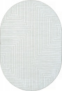 Российский овальный ковёр E256AC WHITE / BEIGE