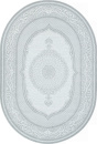 Российский овальный ковёр E364AP GREY / WHITE