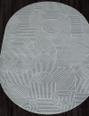 Российский овальный ковёр E508AQ D.GREY / GREY
