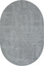 Российский овальный ковёр E508AQ D.GREY / GREY