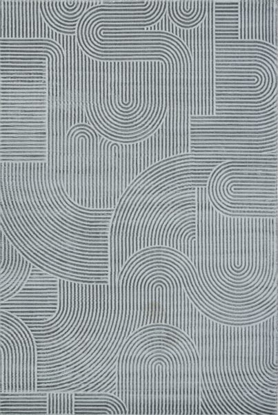 Российский прямоугольный ковёр E508AQ D.GREY / GREY