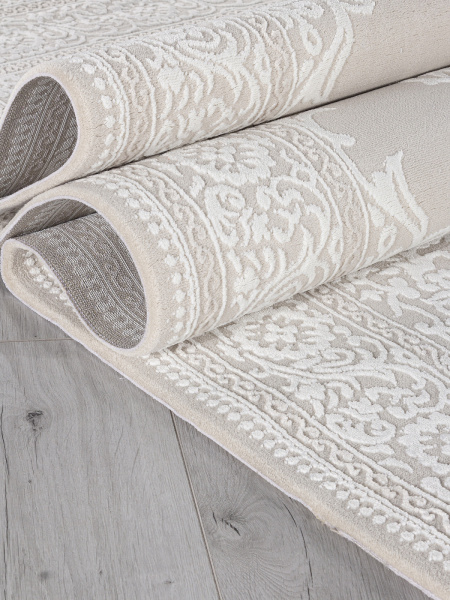 Российский прямоугольный ковёр E830AF BEIGE / CREAM