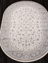 Российский овальный ковёр F014 CREAM-L.BLUE