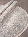 Российский овальный ковёр F014 CREAM-L.BLUE