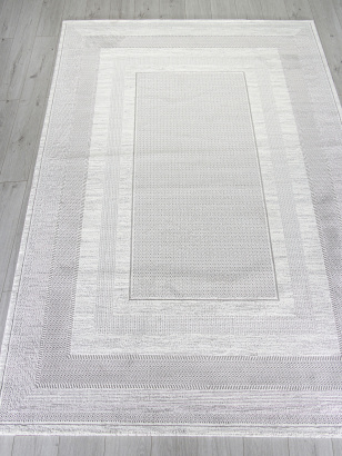 Российский прямоугольный ковёр F040AC GREY / WHITE