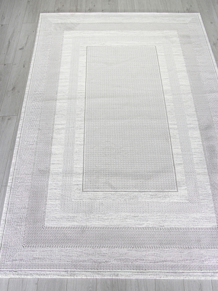 Российский прямоугольный ковёр F040AC GREY / WHITE