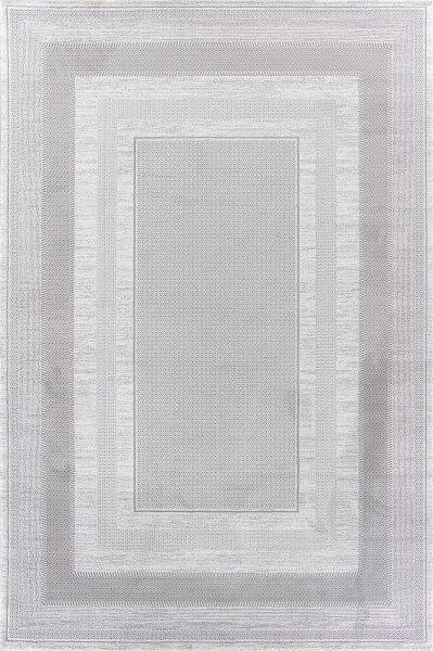 Российский прямоугольный ковёр F040AC GREY / WHITE