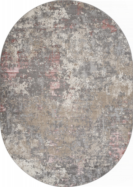 Российский овальный ковёр F163 BEIGE-PINK