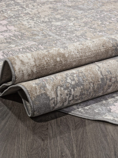 Российский овальный ковёр F163 BEIGE-PINK