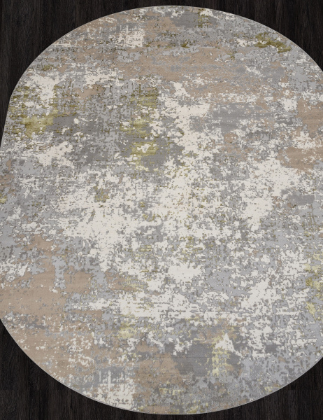 Российский овальный ковёр F163 CREAM-GREEN