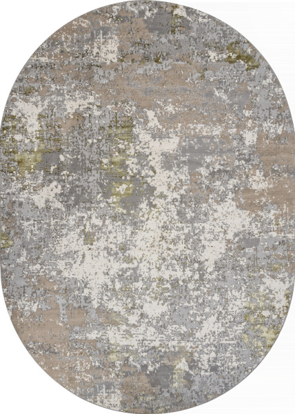 Российский овальный ковёр F163 CREAM-GREEN