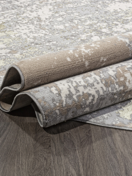 Российский овальный ковёр F163 CREAM-GREEN