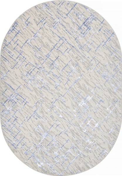 Российский овальный ковёр F164 CREAM-BLUE