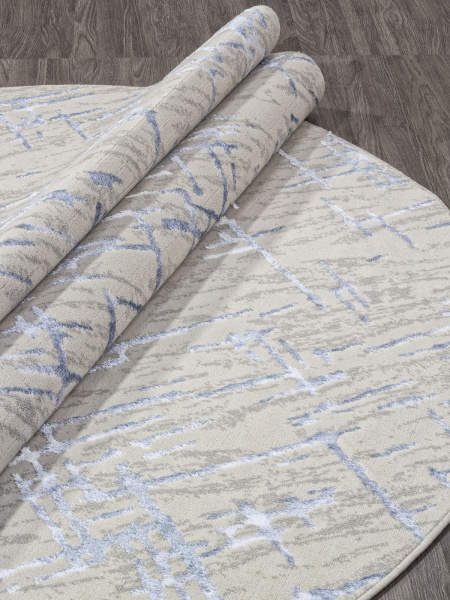 Российский овальный ковёр F164 CREAM-BLUE