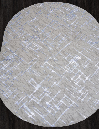 Российский овальный ковёр F164 GRAY-BLUE
