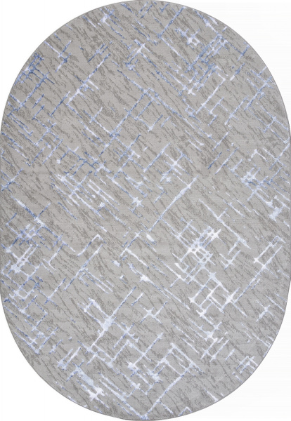 Российский овальный ковёр F164 GRAY-BLUE