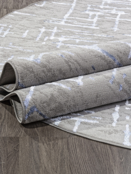 Российский овальный ковёр F164 GRAY-BLUE