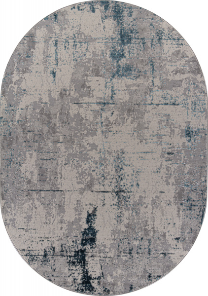 Российский овальный ковёр F169 CREAM-D.BLUE