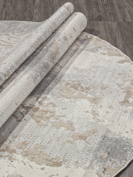 Российский овальный ковёр F171 CREAM-GREEN